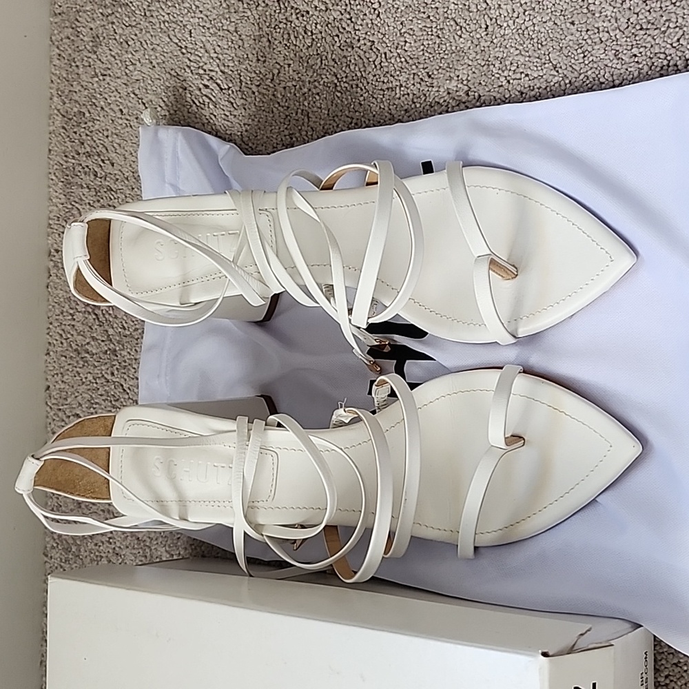 Schutz Leaf Nappa Leather Sandal